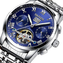 Men's Fashion Luminous Waterproof Skeleton Tourbillon Watch