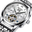 Men's Fashion Luminous Waterproof Skeleton Tourbillon Watch