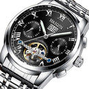 Men's Fashion Luminous Waterproof Skeleton Tourbillon Watch