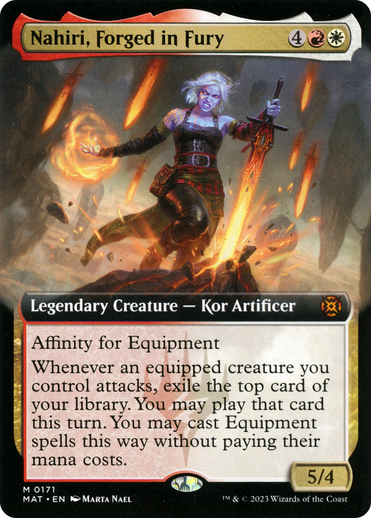 Nahiri, Forged in Fury (MAT-171) - March of the Machine: The Aftermath: (Extended Art) Foil