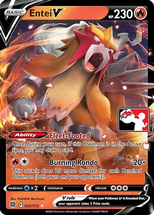 Entei V 022/172 - Prize Pack Series Cards Holofoil