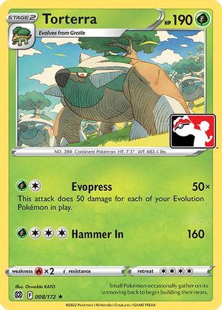Torterra 008/172 - Prize Pack Series Cards Holofoil