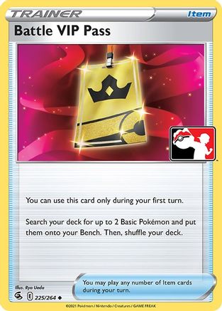 Battle VIP Pass 225/264 - Prize Pack Series Cards