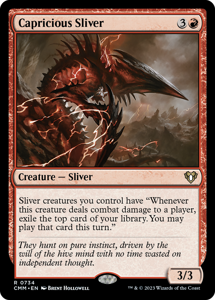 Capricious Sliver (CMM-734) - Commander Masters