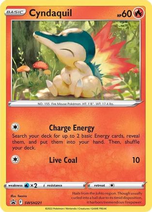 Cyndaquil (Cosmos Holo) SWSH221 - SWSH Sword & Shield Promo Cards Holofoil