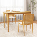 48 Inch Solid Wood Dining Table with Rubber Wood Supporting Legs for Kitchen Dining Room