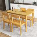 48 Inch Solid Wood Dining Table with Rubber Wood Supporting Legs for Kitchen Dining Room