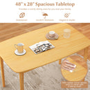 48 Inch Solid Wood Dining Table with Rubber Wood Supporting Legs for Kitchen Dining Room