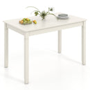 48-Inch Wooden Dining Table for 4 People Rectangular Kitchen Table with Rubber Wood Legs