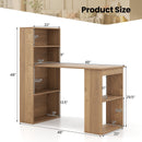 Computer Desk Writing Workstation Office with 6-Tier Storage Shelves
