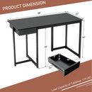 48 Inch Computer Desk with Metal Frame and Adjustable Pads
