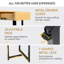 48 Inch Computer Desk with Metal Frame and Adjustable Pads