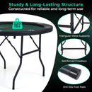 48 Inch Foldable Poker Table with 8 Cup Holders and Padded Edges