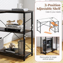 48 Inch Reversible L Shaped Computer Desk with Adjustable Shelf