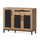 48 Inch Sideboard Buffet Cabinet with Drawer and Metal Legs-Natural