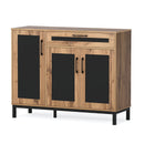 48 Inch Sideboard Buffet Cabinet with Drawer and Metal Legs-Natural