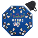 48 Inch 8-Player Foldable Poker Table Top with Carrying Bag and Cup Holders