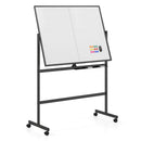 48" x 36" Double-Sided Mobile Whiteboard with Lockable Wheels