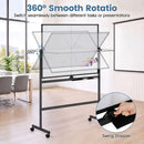 48" x 36" Double-Sided Mobile Whiteboard with Lockable Wheels