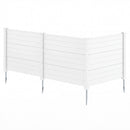 48 x 38 Inch Air Conditioner Fence 3 Panels with Metal Ground Stakes for Patio Backyard