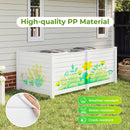 48 x 38 Inch Air Conditioner Fence 3 Panels with Metal Ground Stakes for Patio Backyard