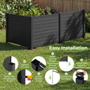 48 x 38 Inch Air Conditioner Fence 3 Panels with Metal Ground Stakes for Patio Backyard