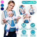 Multifunctional Baby Carrier With Hip Seat Head Hood Front Back Side Carrying All Position Ergonomic Adjustable Infant Carrier For 0-4 Years Old Newbo