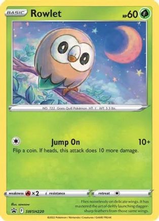 Rowlet (Cosmos Holo) SWSH220 - Miscellaneous Cards & Products Holofoil