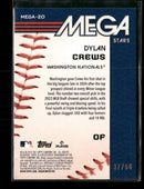 2025 Topps Topps Mega Stars Gold Foilboard Dylan Crews #/50 #MEGA-20