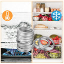 24 Pcs Regular Mouth Canning Jar Metal Rings Split-Type Jar Bands Replacement Fits For Ball Kerr Mason Jars