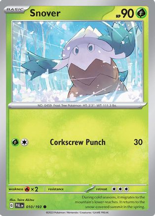 Snover 010/193 - SV02 Paldea Evolved Reverse Holofoil
