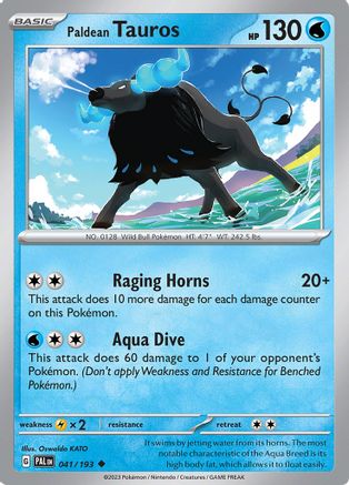Paldean Tauros 041/193 - SV02 Paldea Evolved Reverse Holofoil