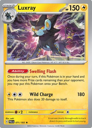 Luxray 071/193 - SV02 Paldea Evolved Reverse Holofoil