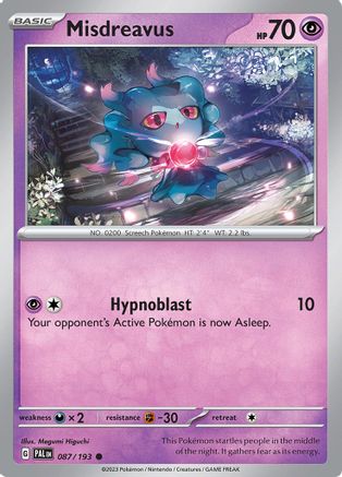 Misdreavus 087/193 - SV02 Paldea Evolved Reverse Holofoil