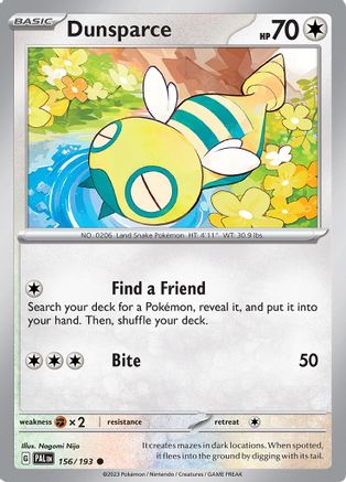 Dunsparce 156/193 - SV02 Paldea Evolved Reverse Holofoil