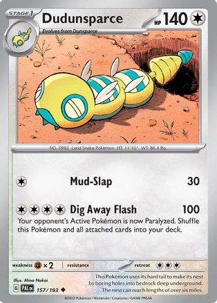 Dudunsparce 157/193 - SV02 Paldea Evolved Reverse Holofoil