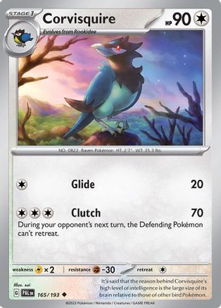 Corvisquire 165/193 - SV02 Paldea Evolved Reverse Holofoil