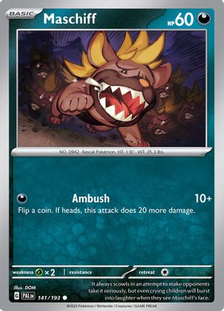 Maschiff 141/193 - SV02 Paldea Evolved Reverse Holofoil