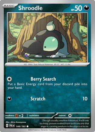 Shroodle 144/193 - SV02 Paldea Evolved Reverse Holofoil