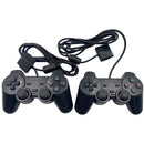 Slim (Black) PlayStation 2 System (2 - OEM Controllers)