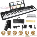 61Keys Foldable Electronic Piano Keyboard With Micro Audio Sustain Pedal Music Stand Storage Bag Portable Wireless MiDi Connection Keyboard For Beginn