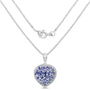 9.79 Carat Genuine Amazonite & Tanzanite .925 Sterling Silver Pendant