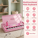 49-Key Kids Electric Piano Keyboard with Stool & Microphone