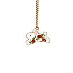 Floral Bunny Charm - Tumbler Handle Charm