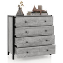 4-Drawer Dresser Modern Wooden Chest of Drawers for Bedroom Living Room