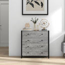4-Drawer Dresser Modern Wooden Chest of Drawers for Bedroom Living Room