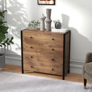4-Drawer Dresser Modern Wooden Chest of Drawers for Bedroom Living Room