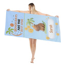 Personalized Capybara Beach Towel | Custom Name | Cute Summer Pool Towel