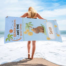 Personalized Capybara Beach Towel | Custom Name | Cute Summer Pool Towel