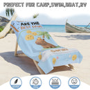 Personalized Capybara Beach Towel | Custom Name | Cute Summer Pool Towel